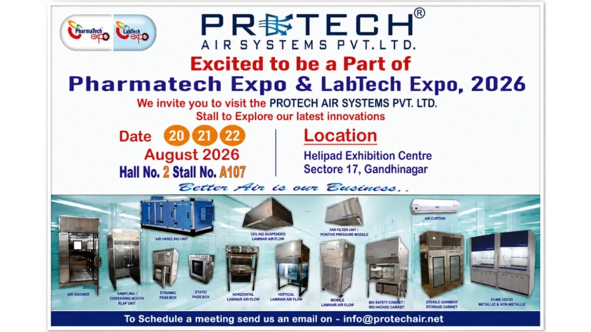 Protech Air Systems exhibiting at PharmaTech Expo and LabTech Expo 2026 in Gandhinagar