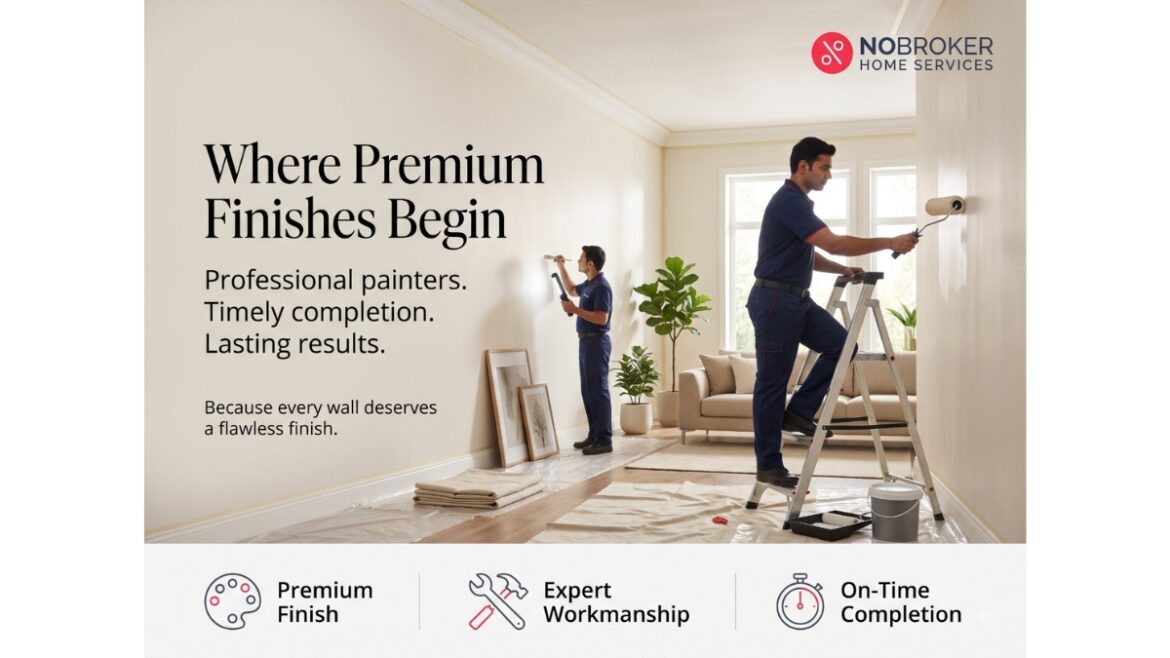 NoBroker Sets a New Standard for Premium Home Painting with Quality-Assured Workmanship and On-Time Completion